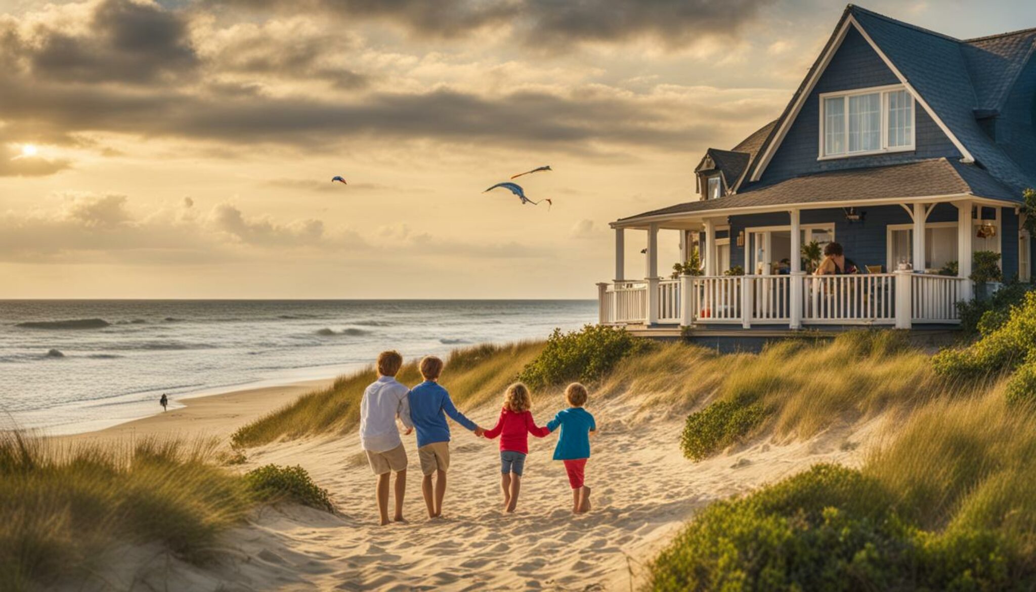 Mit den Kindern am Nordsee-Strand