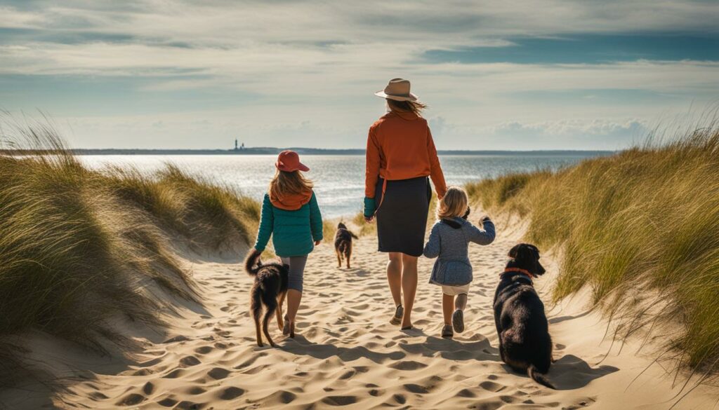 Nordsee Familie mit Kind und Hund