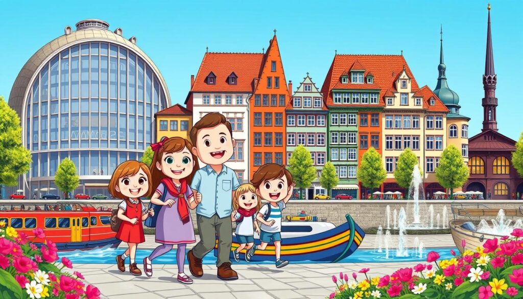 Comic Familie in Hamburg